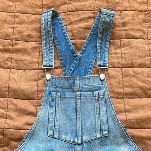 Women’s full length denim overalls